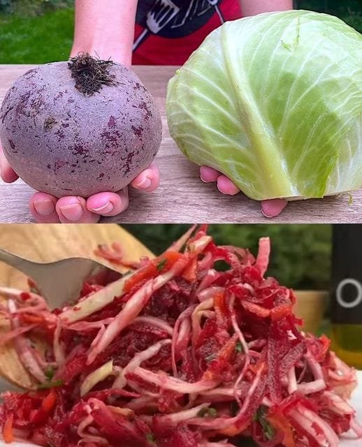 Beetroot, Carrot, and Cabbage Salad Recipe