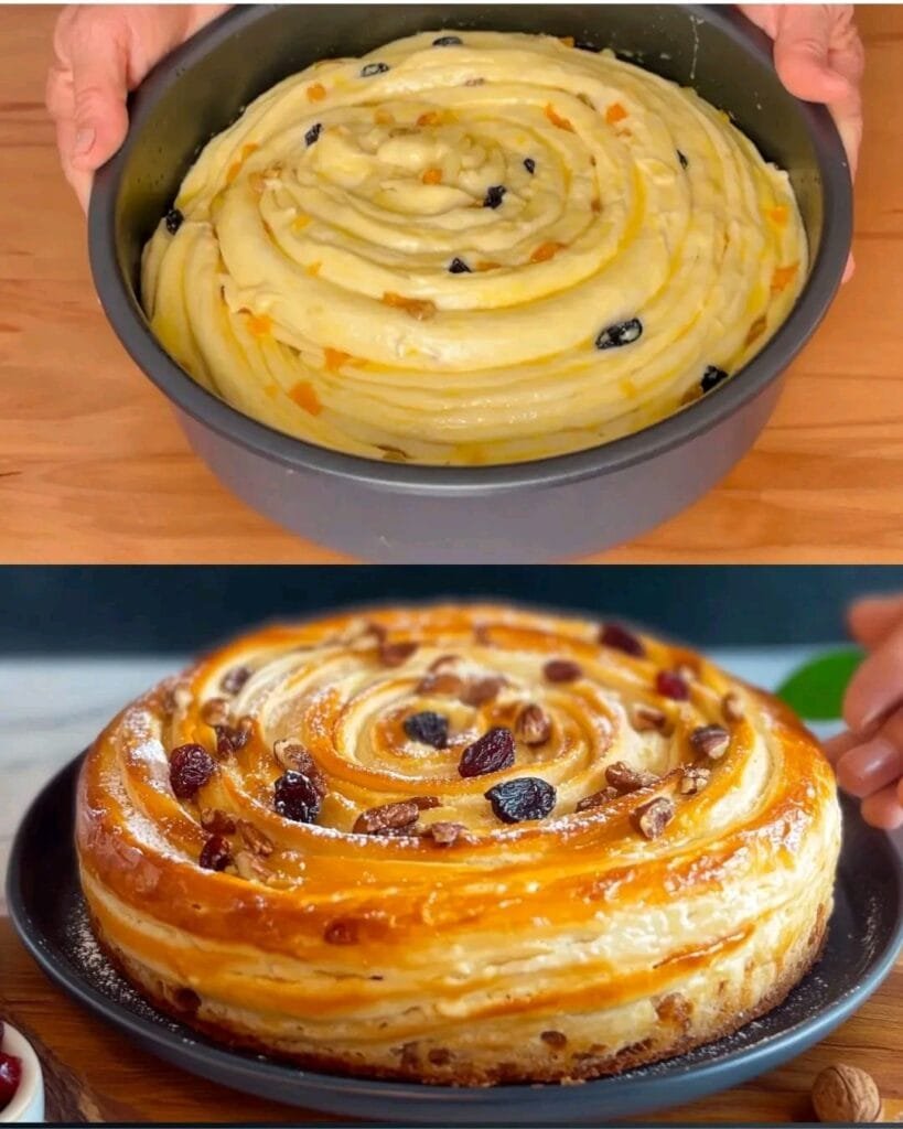 Twisted Homemade Bread with Raisins