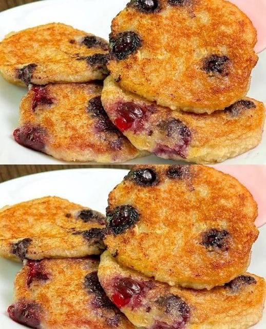 Quick and Delicious Blueberry Banana Oatmeal Pancakes