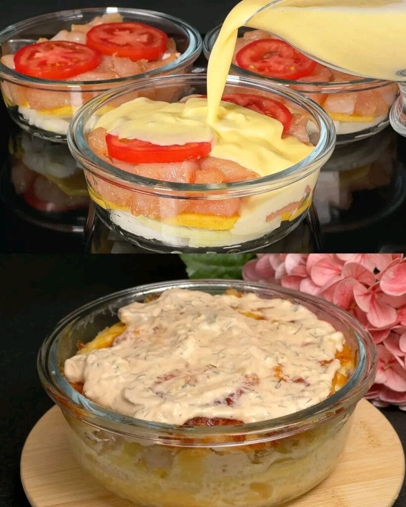 Chicken Fillets with Potato and Mozzarella