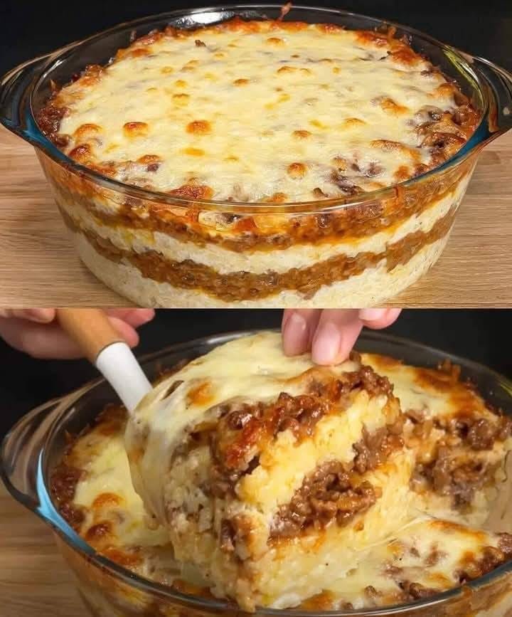 Hearty Pasta Bake with Minced Meat and Vegetables