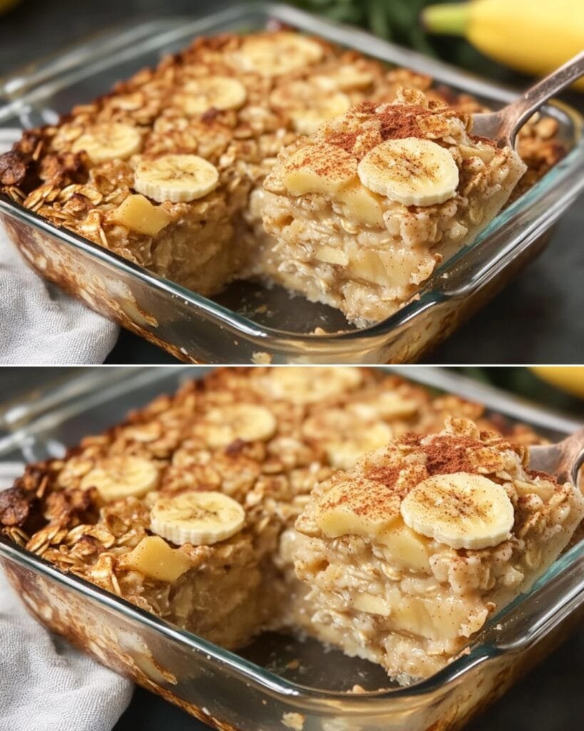 Banana Apple Oatmeal Breakfast Bake