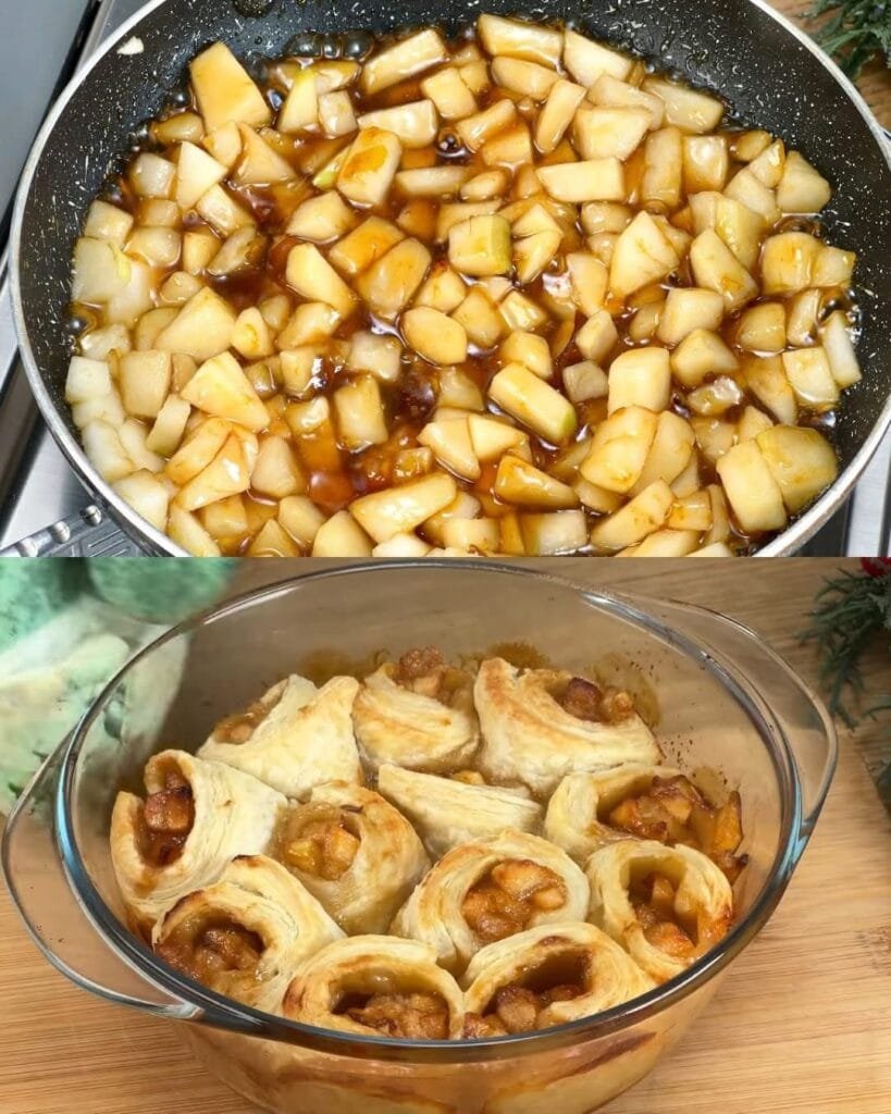 Apple Puff Pastry Roses with Apricot Jam
